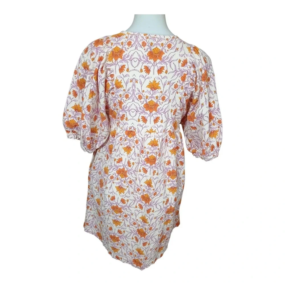 Women's S Cotton Prairie Core  Boho Cotton Pockets V-neck Dress Universal Thread